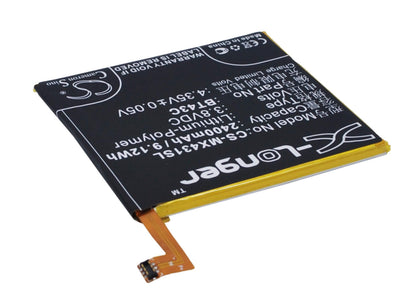 3.8V, 2400mAh, Li-Polymer Battery fits Meizu, M2, M578, 9.12Wh