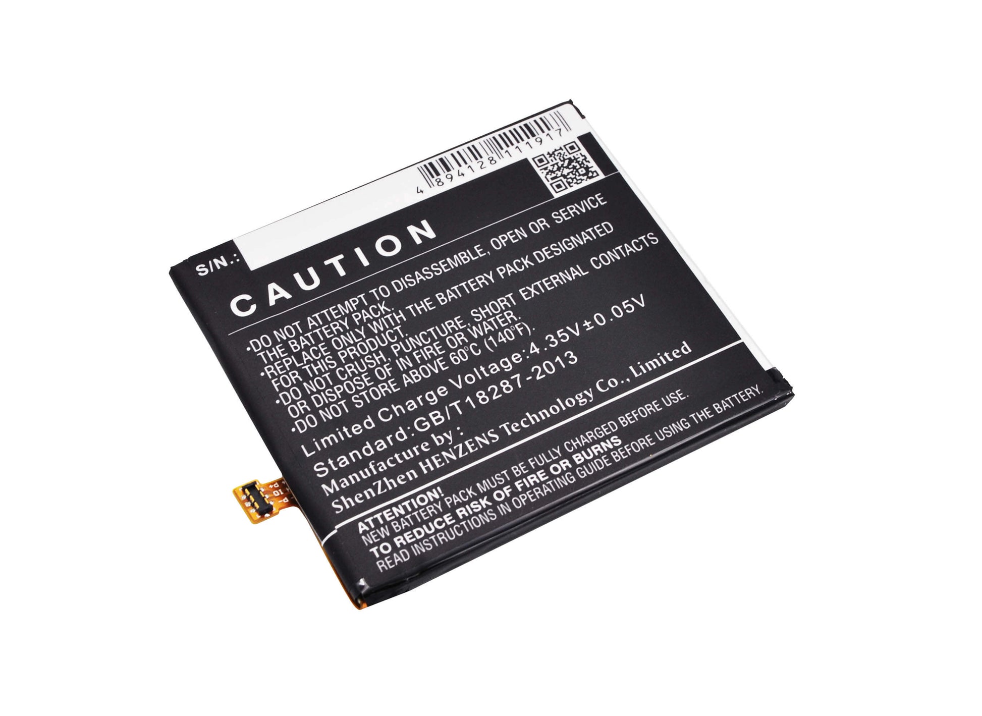 3.8V, 2500mAh, Li-Polymer Battery fits Blu, Selfie, V030u, 9.5Wh
