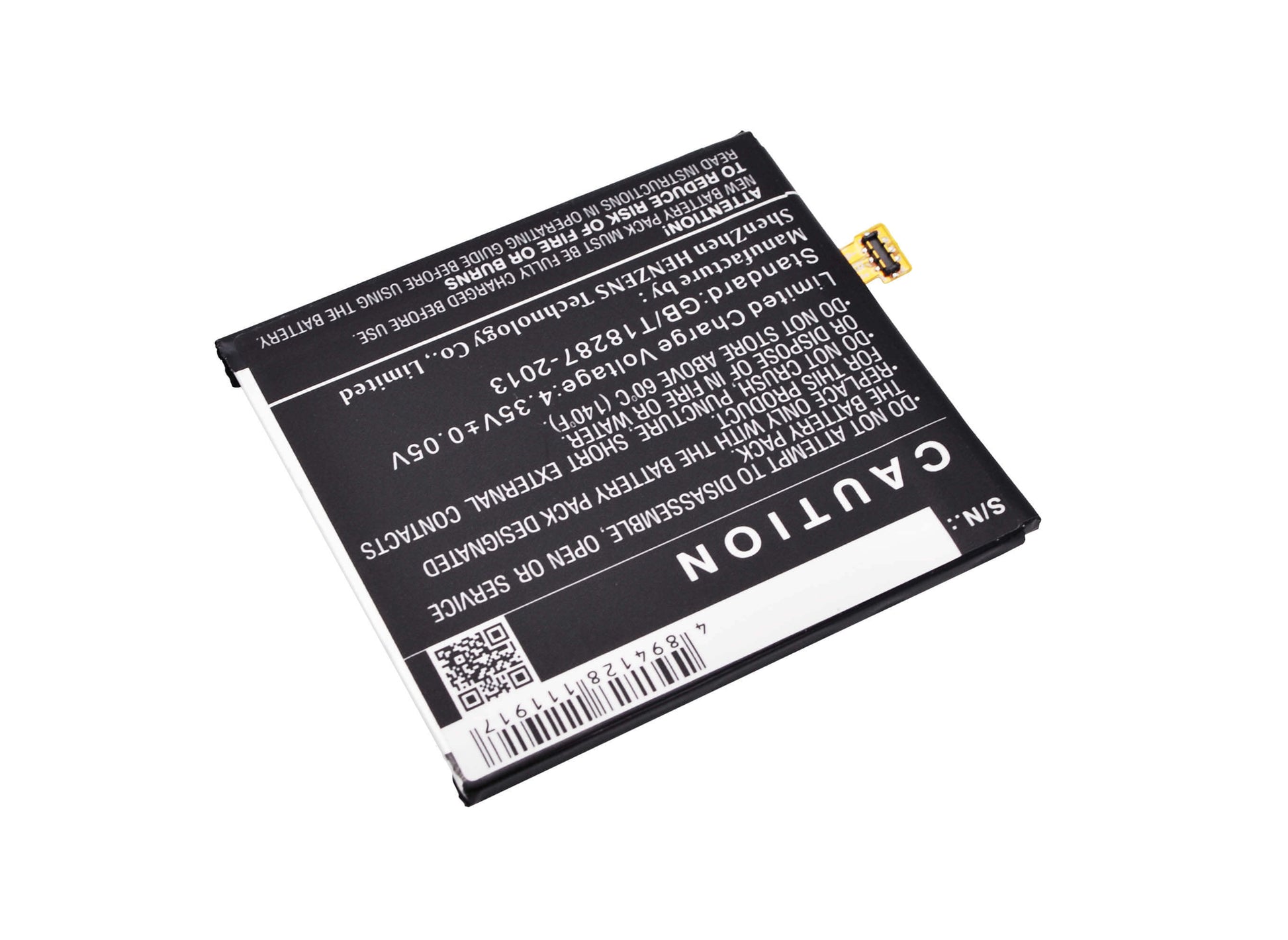 3.8V, 2500mAh, Li-Polymer Battery fits Blu, Selfie, V030u, 9.5Wh