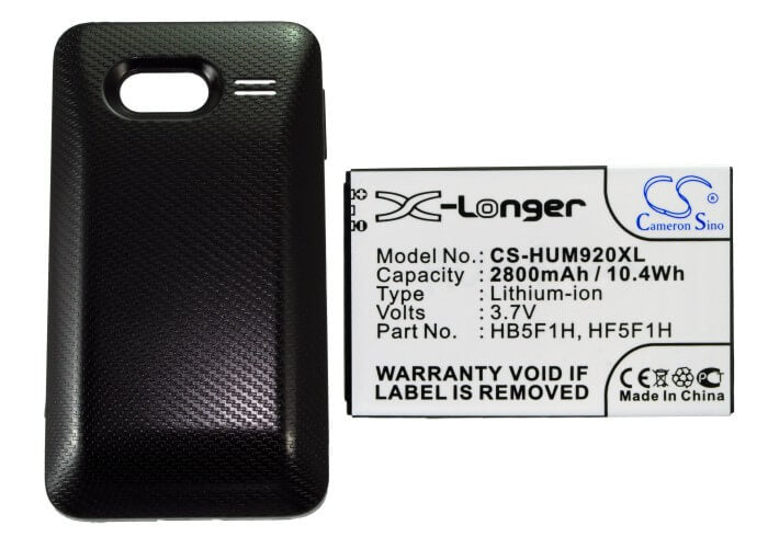 3.7V, 2800mAh, Li-ion Battery fits Huawei, Activa 4g, M920, 10.36Wh
