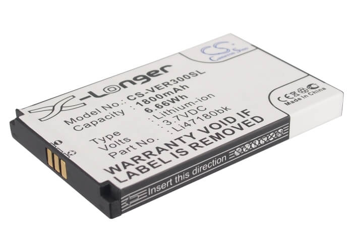 3.7V, 1800mAh, Li-ion Battery fits Viewsonic, Q1, Q3, 6.66Wh