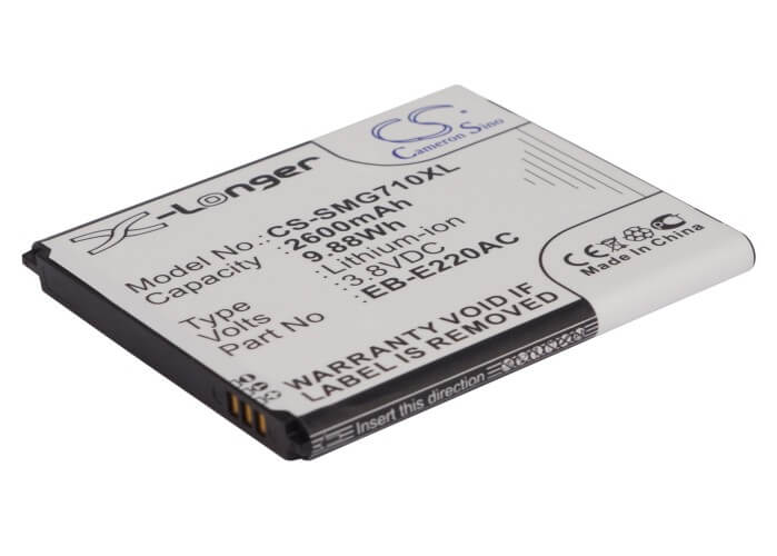 3.8V, 2600mAh, Li-ion Battery fits Samsung, Galaxy Grand 2, Galaxy Grand 2 Duos, 9.88Wh