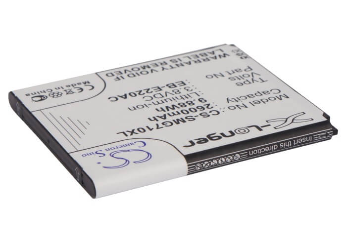 3.8V, 2600mAh, Li-ion Battery fits Samsung, Galaxy Grand 2, Galaxy Grand 2 Duos, 9.88Wh