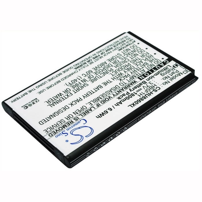 3.7V, 1800mAh, Li-ion Battery fits Huawei, Honor, M886, 6.66Wh