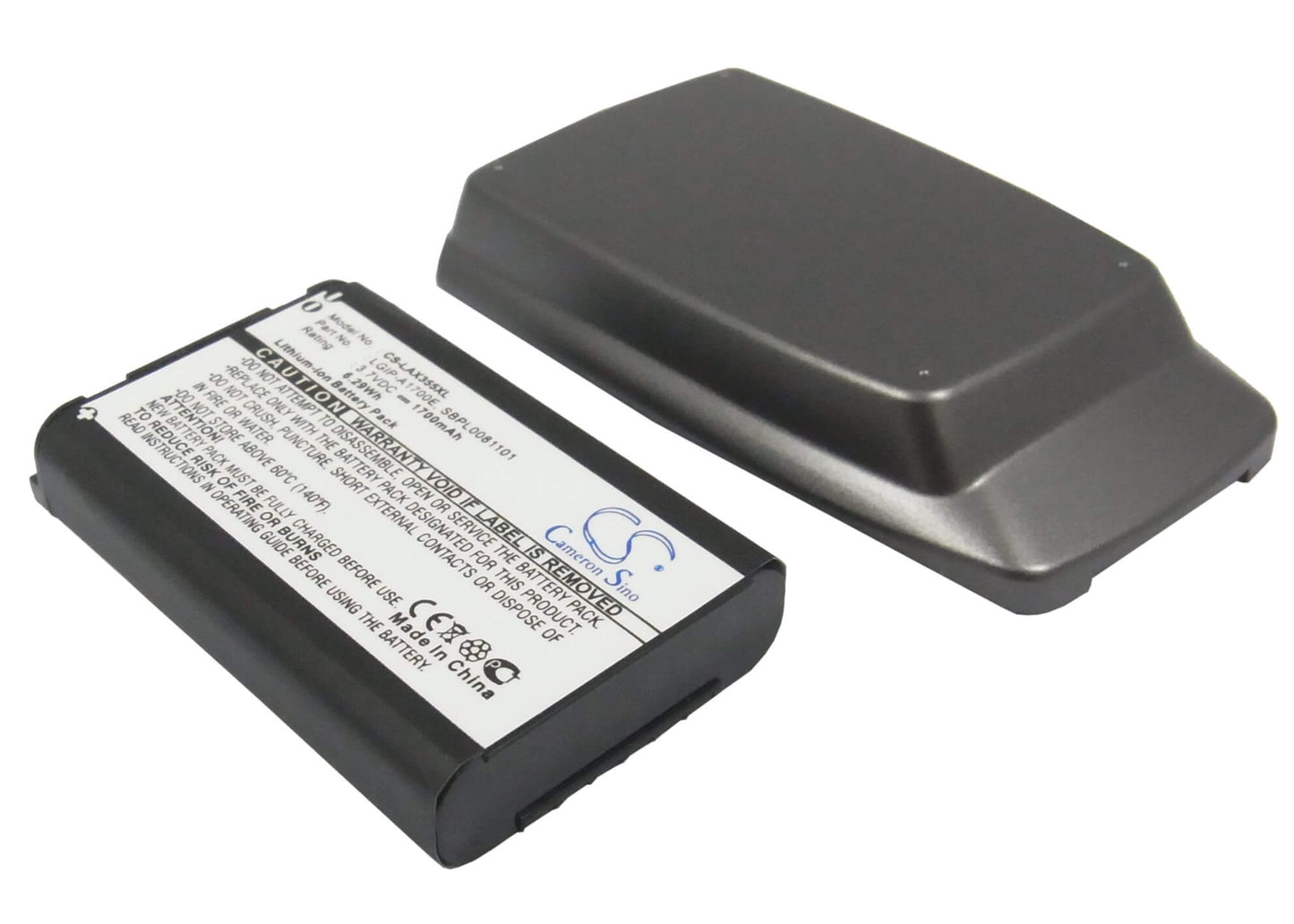3.7V, 1700mAh, Li-ion Battery fits Lg, Ax355, Lx355, 6.29Wh