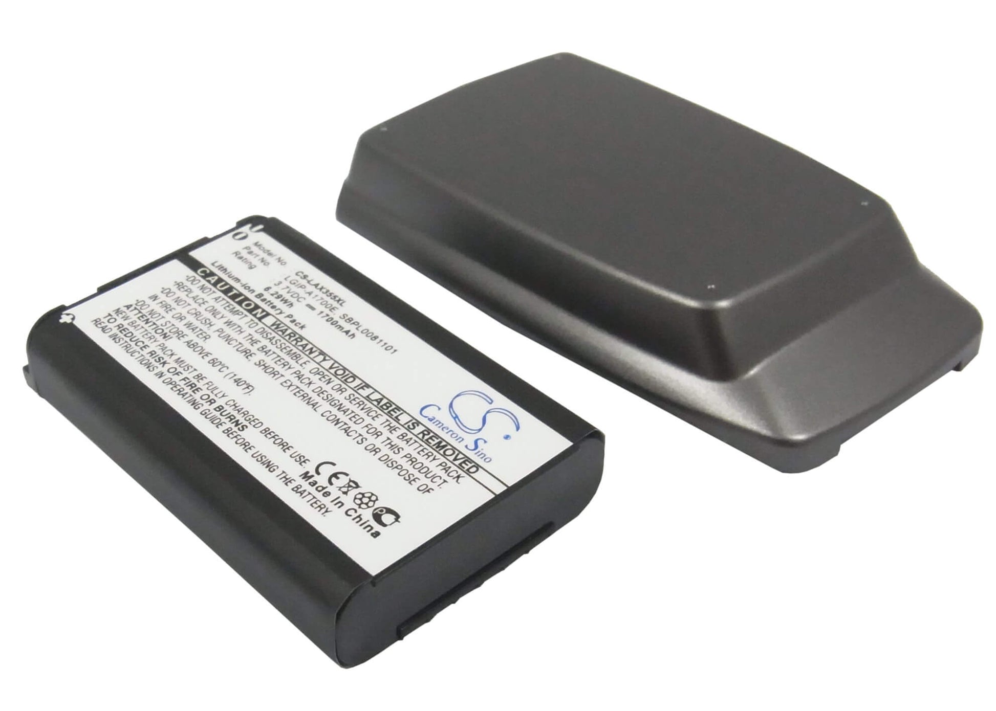 3.7V, 1700mAh, Li-ion Battery fits Lg, Ax355, Lx355, 6.29Wh