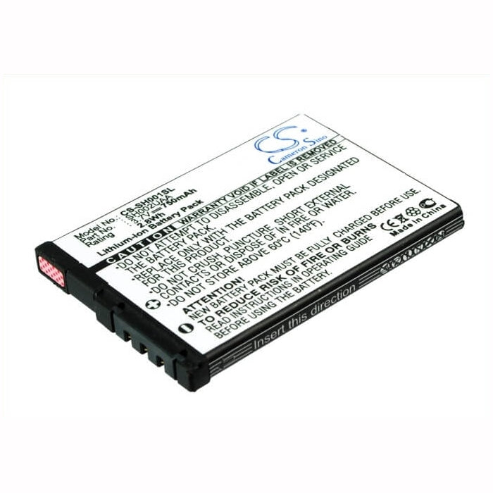 3.7V, 750mAh, Li-ion Battery fits Sharp, Sh001, Sh002, 2.775Wh