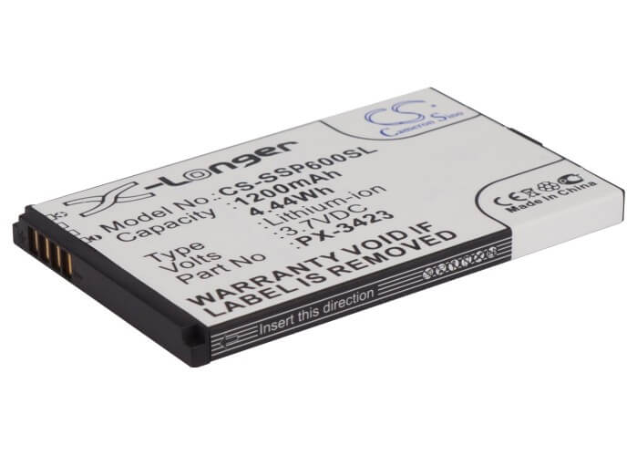 3.7V, 1200mAh, Li-ion Battery fits Simvalley, Sp-40, Sp-60, 4.44Wh