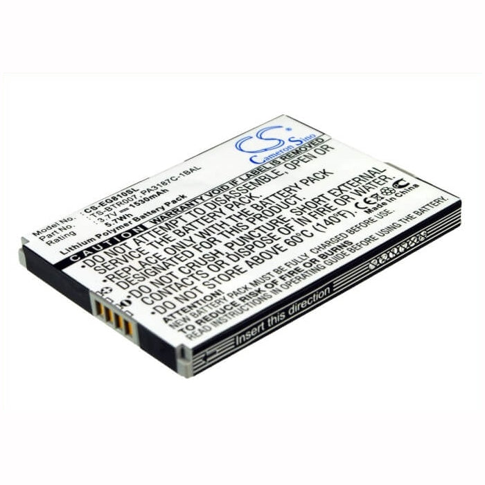 3.7V, 1530mAh, Li-Polymer Battery fits Toshiba, Portege G810, 5.661Wh