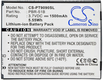 3.7V, 1500mAh, Li-ion Battery fits Pantech, Discover, Magnus, 5.55Wh
