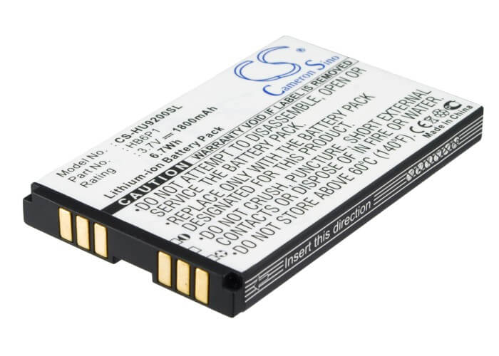 3.7V, 1800mAh, Li-ion Battery fits Huawei, Ascend P Lte, Ascend P1 4g, 6.66Wh