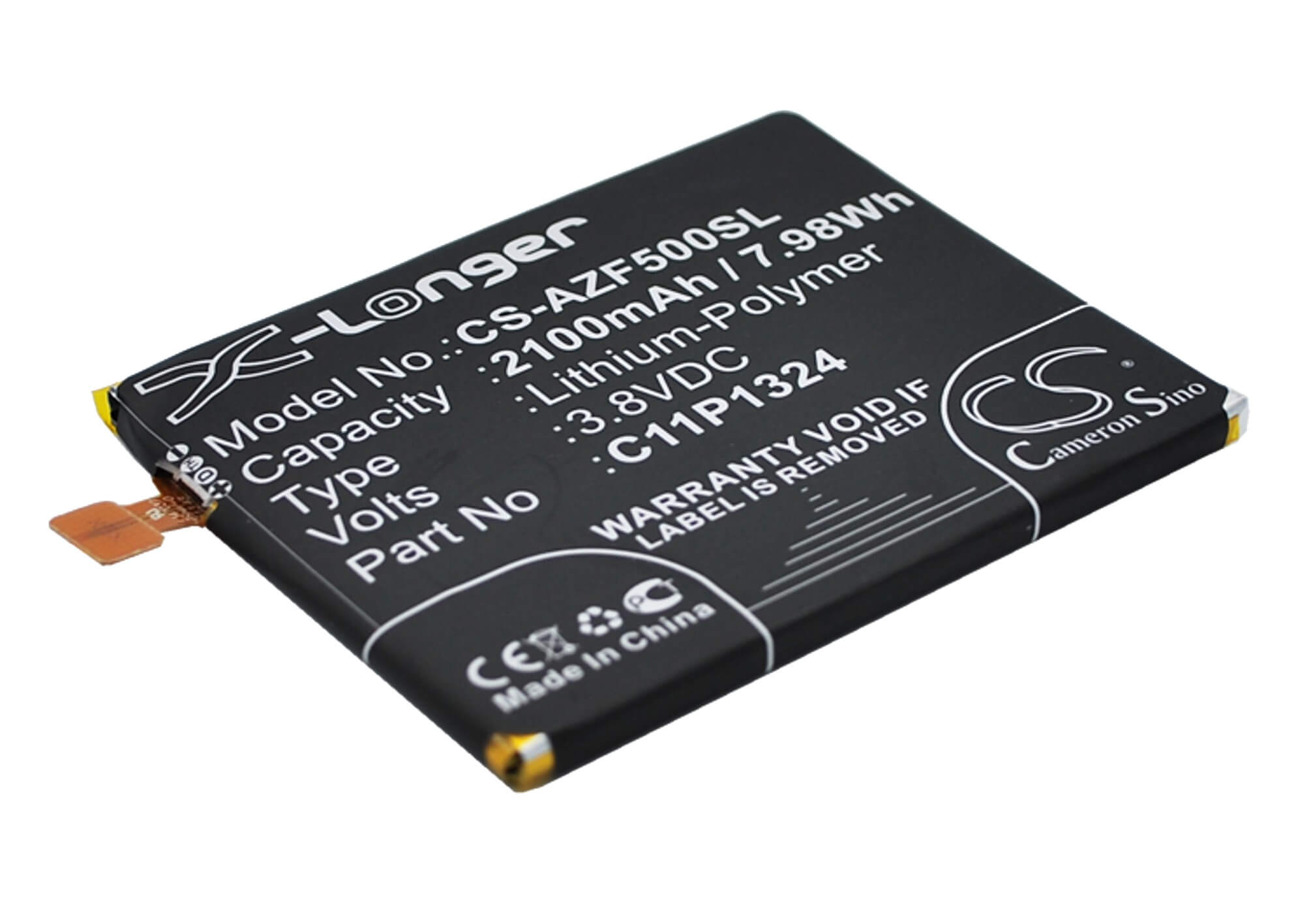 3.8V, 2100mAh, Li-Polymer Battery fits Asus, A500cg, A500kl, 7.98Wh