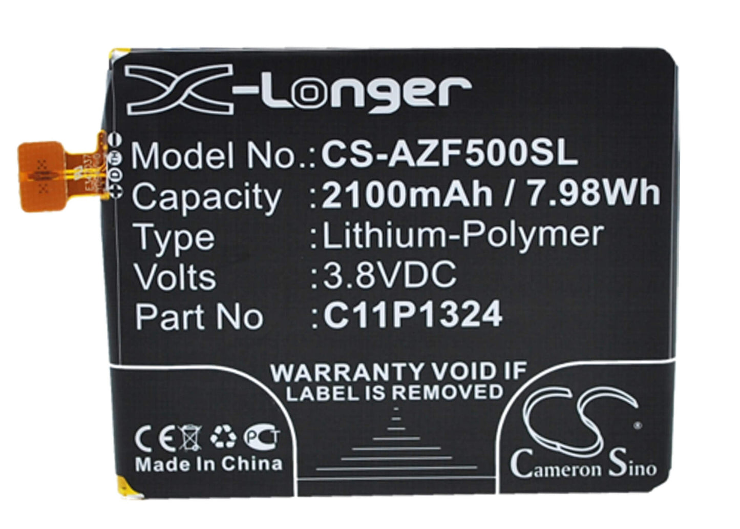 3.8V, 2100mAh, Li-Polymer Battery fits Asus, A500cg, A500kl, 7.98Wh