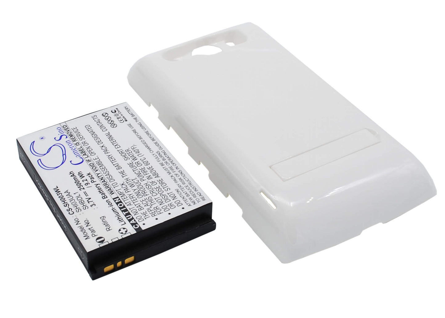 White, 3.7V, 2500mAh, Li-ion Battery fits Sharp, 003sh, Dm009sh, 9.25Wh