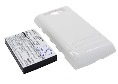 White, 3.7V, 2500mAh, Li-ion Battery fits Sharp, 003sh, Dm009sh, 9.25Wh