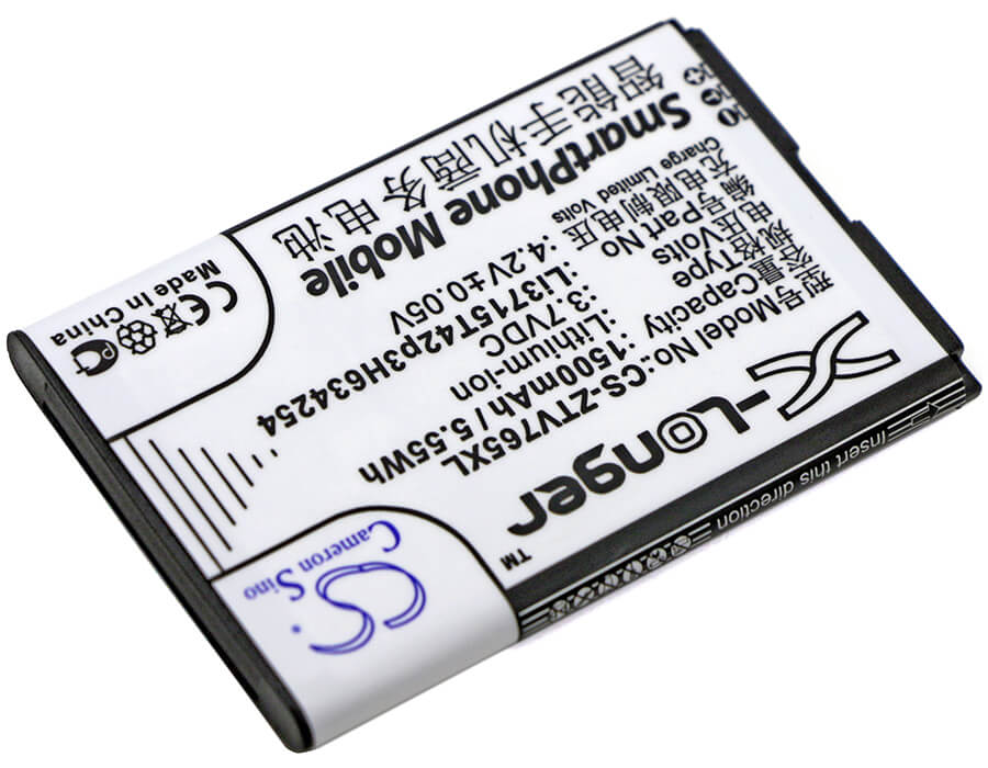 3.7V, 1500mAh, Li-ion Battery fits Zte, Blade G, Leo Q1, 5.55Wh