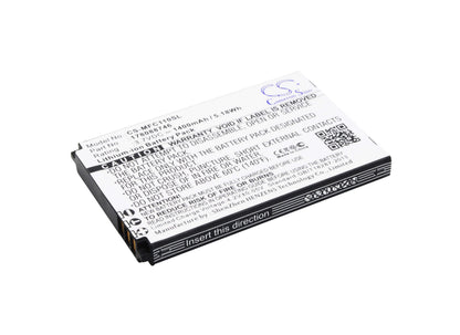 3.7V, 1400mAh, Li-ion Battery fits Mobiwire, Cygnus Mini, 5.18Wh