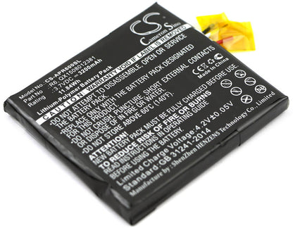 3.7V, 3200mAh, Li-Polymer Battery fits Aspera, R6, 11.84Wh