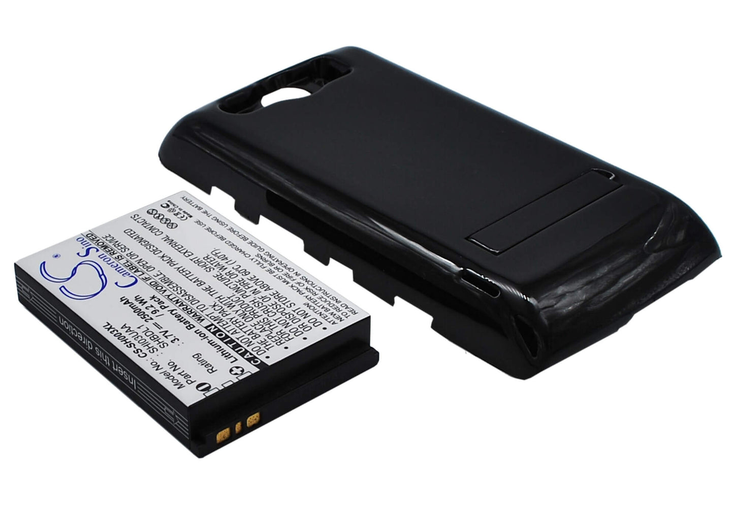 Black, 3.7V, 2500mAh, Li-ion Battery fits Sharp, 003sh, Dm009sh, 9.25Wh