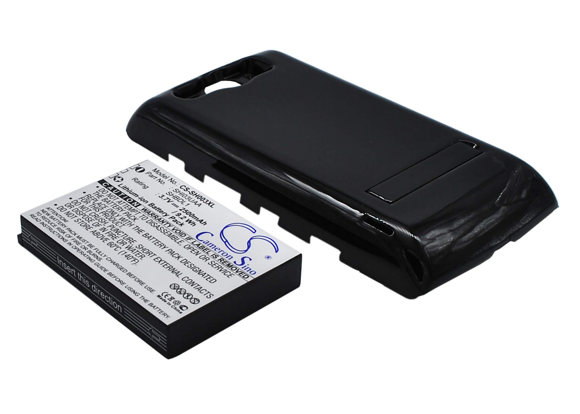 Black, 3.7V, 2500mAh, Li-ion Battery fits Sharp, 003sh, Dm009sh, 9.25Wh