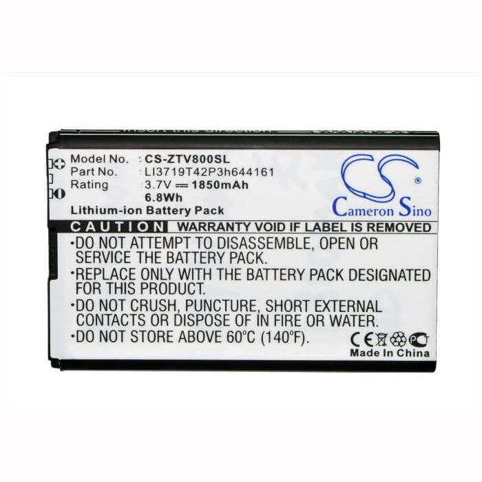 Mobile, Smartphone 3.7V, 1850mAh, Li-ion Battery fits Telstra, T55, T82, 6.845Wh