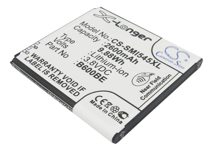 CS-SMI545XL, Mobile, Smartphone 3.8V, 2600mAh, Li-ion Battery fits Samsung, Altius, Galaxy S 4 Duos, 9.88Wh