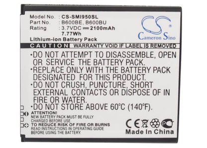 3.7V, 2100mAh, Li-ion Battery fits Samsung, Altius, Galaxy S 4 Duos, 7.77Wh