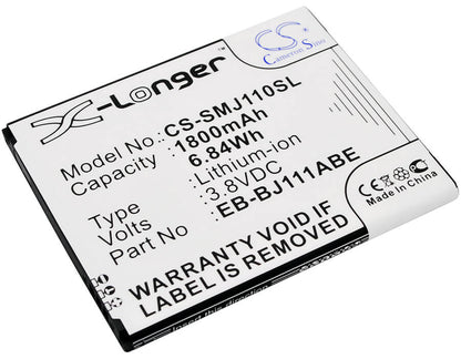 3.8V, 1800mAh, Li-ion Battery fits Samsung, Galaxy J1 Ace 3g Duos, Galaxy J1 Ace 4g, 6.84Wh