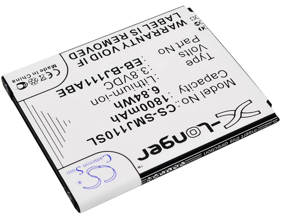 3.8V, 1800mAh, Li-ion Battery fits Samsung, Galaxy J1 Ace 3g Duos, Galaxy J1 Ace 4g, 6.84Wh