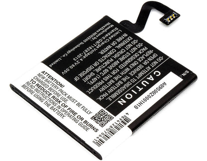 3.7V, 2000mAh, Li-Polymer Battery fits Nokia, Lumia 920, Lumia 920 4g, 7.4Wh