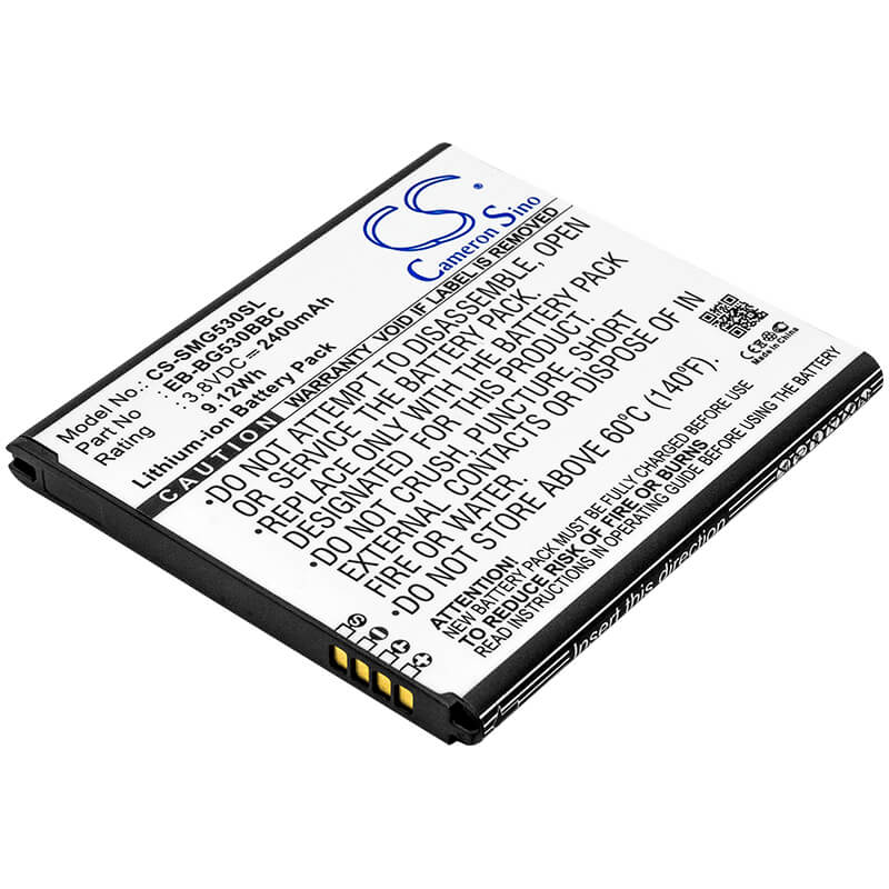 3.8V, 2400mAh, Li-ion Battery fits Samsung, Emerge J3, Express Prime 2, 9.12Wh
