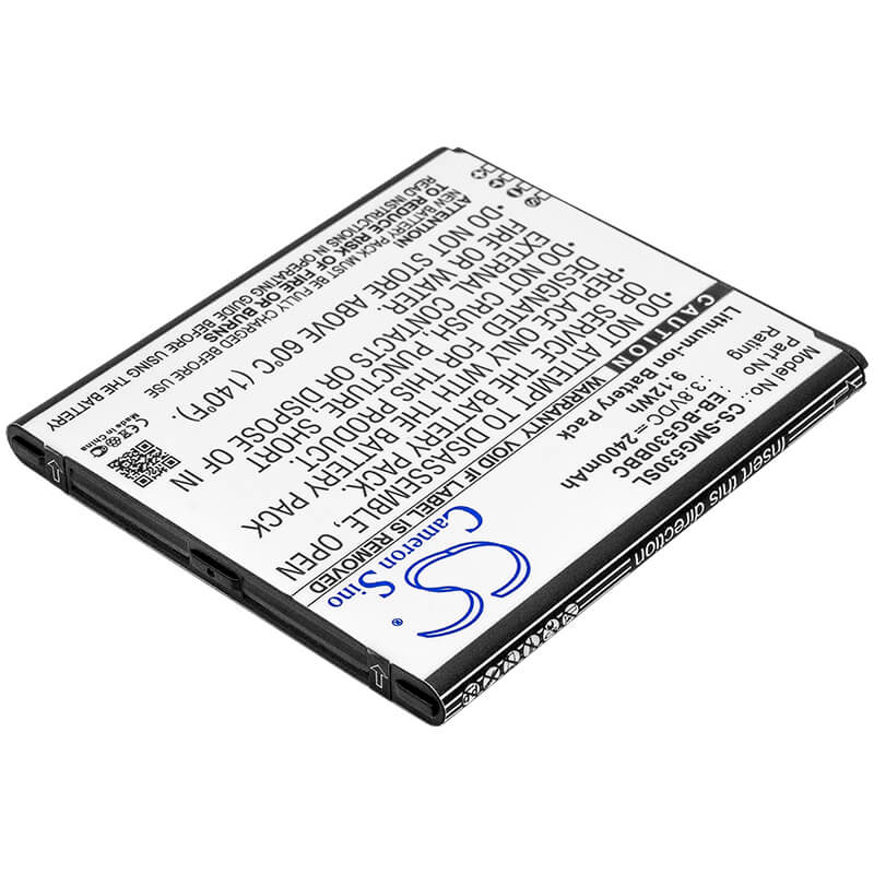 3.8V, 2400mAh, Li-ion Battery fits Samsung, Emerge J3, Express Prime 2, 9.12Wh