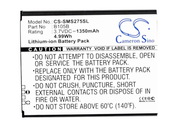 3.7V, 1350mAh, Li-ion Battery fits Samsung, Galaxy Ace 3 Lte, Galaxy Light, 4.995Wh