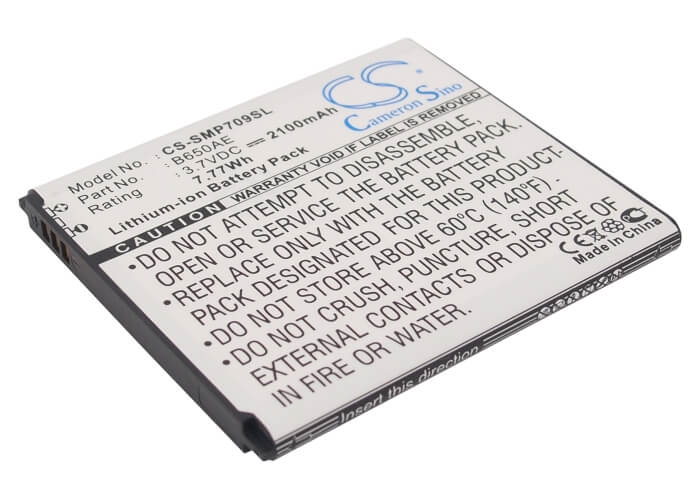 3.7V, 2100mAh, Li-ion Battery fits Samsung, Galaxy Beam 2, Galaxy Mega 5.8, 7.77Wh