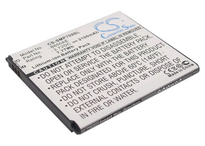 3.7V, 2100mAh, Li-ion Battery fits Samsung, Galaxy Beam 2, Galaxy Mega 5.8, 7.77Wh