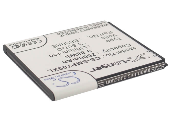 3.8V, 2600mAh, Li-ion Battery fits Samsung, Galaxy Beam 2, Galaxy Mega 5.8, 9.88Wh