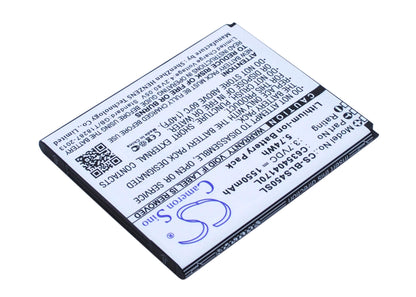 3.7V, 1550mAh, Li-ion Battery fits Blu, S450, Star 4.5, 5.735Wh