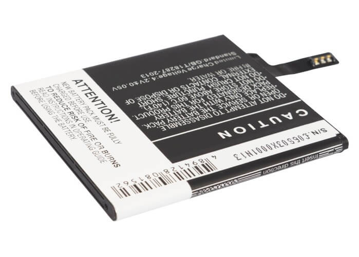 3.7V, 2000mAh, Li-Polymer Battery fits Nokia, Lumia 625, Lumia 625h, 7.4Wh
