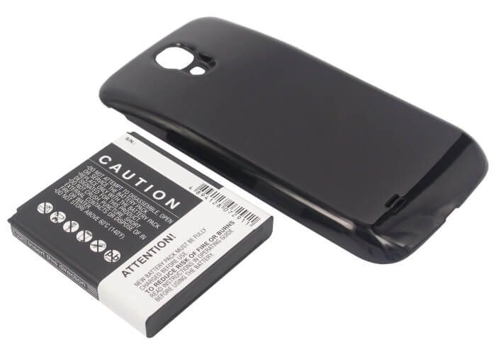 Black, 3.7V, 5200mAh, Li-ion Battery fits Samsung, Galaxy S4, Galaxy S4 Lte, 19.24Wh