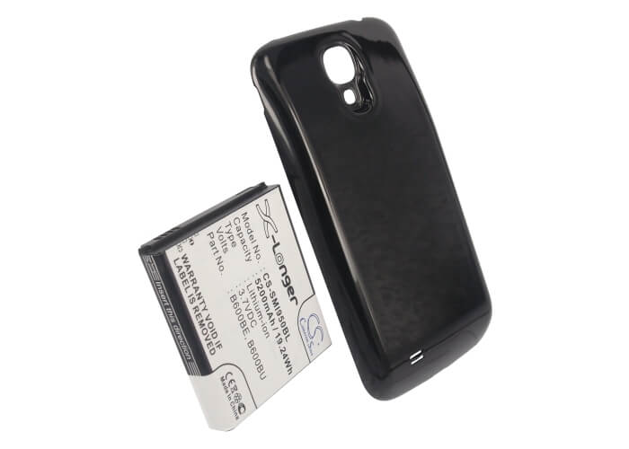 Black, 3.7V, 5200mAh, Li-ion Battery fits Samsung, Galaxy S4, Galaxy S4 Lte, 19.24Wh