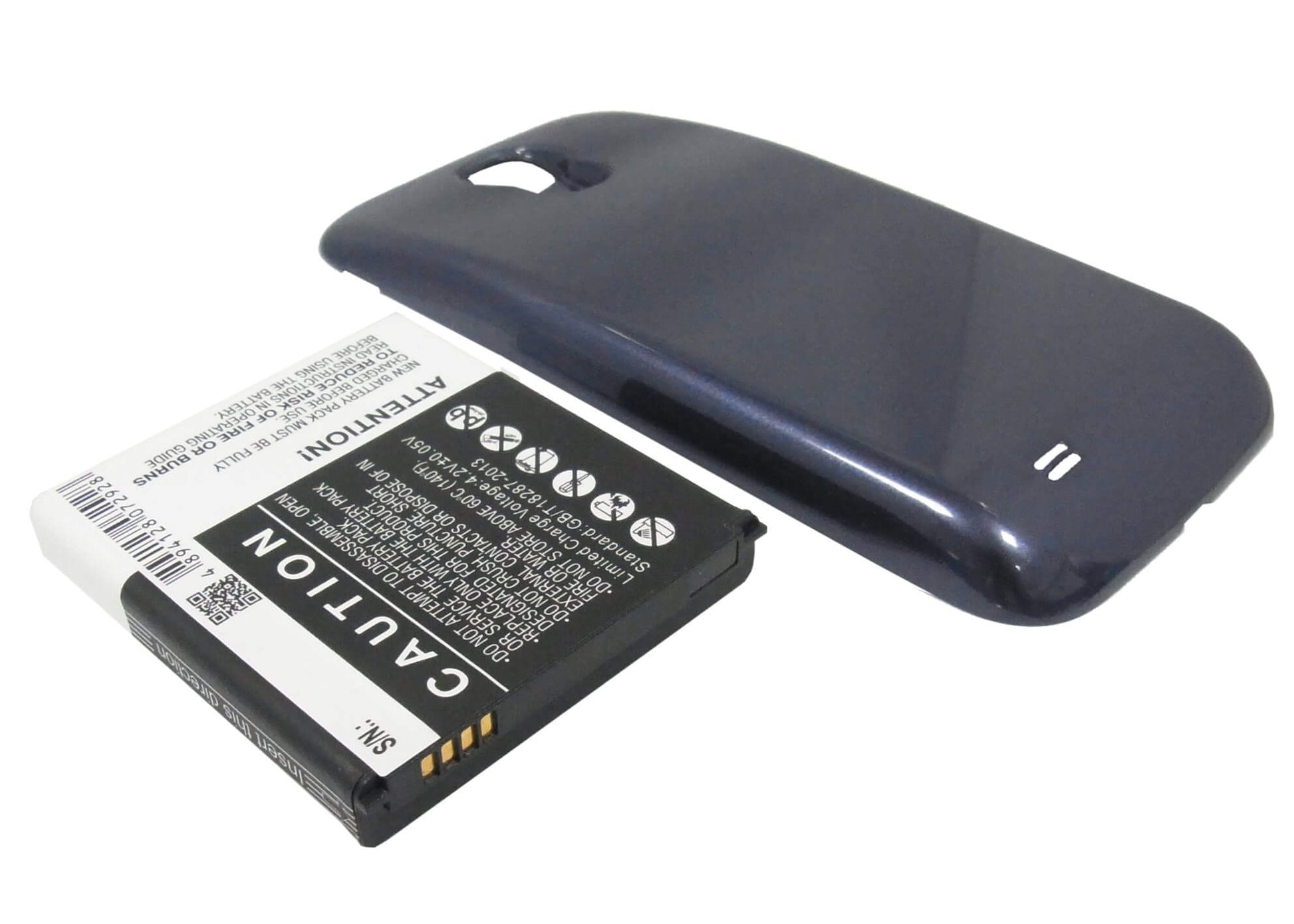 Blue, 3.7V, 5200mAh, Li-ion Battery fits Samsung, Galaxy S4, Galaxy S4 Lte, 19.24Wh