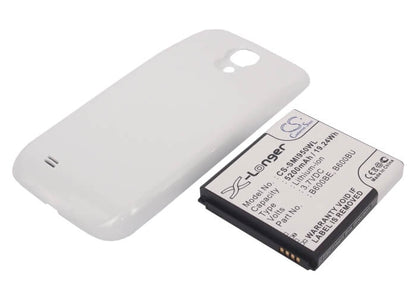 White, 3.7V, 5200mAh, Li-ion Battery fits Samsung, Galaxy S4, Galaxy S4 Lte, 19.24Wh