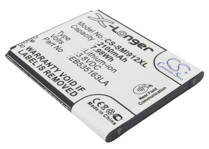 CS-SMI912XL, Mobile, Smartphone 3.8V, 2100mAh, Li-ion Battery fits Samsung, Galaxy Grand, Galaxy Grand Duos, 7.98Wh