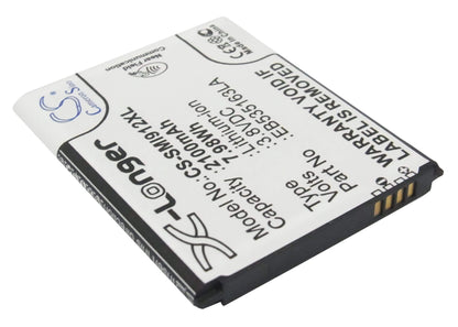 CS-SMI912XL, Mobile, Smartphone 3.8V, 2100mAh, Li-ion Battery fits Samsung, Galaxy Grand, Galaxy Grand Duos, 7.98Wh
