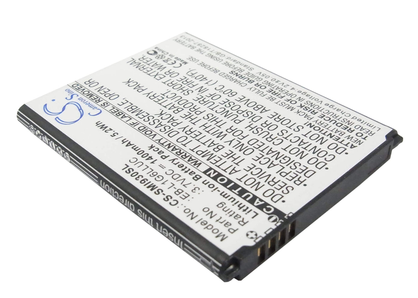 3.7V, 1400mAh, Li-ion Battery fits Uscellular, Galaxy S3, Galaxy S3 Lte, 5.18Wh