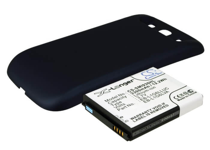 Blue, 3.7V, 3300mAh, Li-ion Battery fits Samsung, Galaxy S3, Galaxy Siii, 12.21Wh