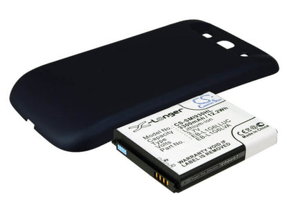 Blue, 3.7V, 3300mAh, Li-ion Battery fits Samsung, Galaxy S3, Galaxy Siii, 12.21Wh