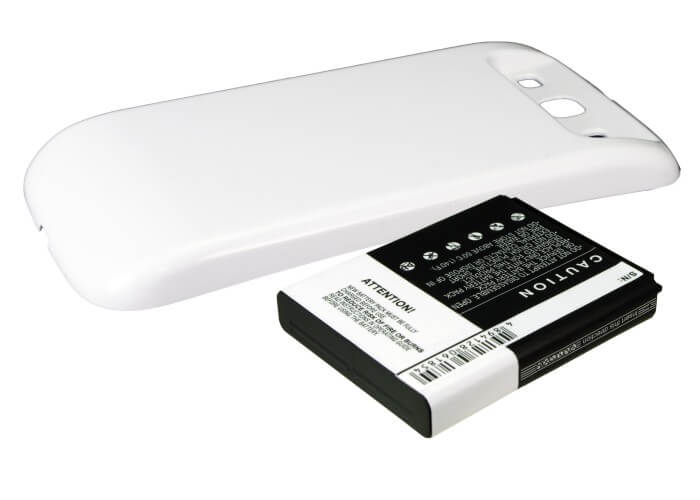 White, 3.7V, 3300mAh, Li-ion Battery fits Samsung, Galaxy S3, Galaxy Siii, 12.21Wh