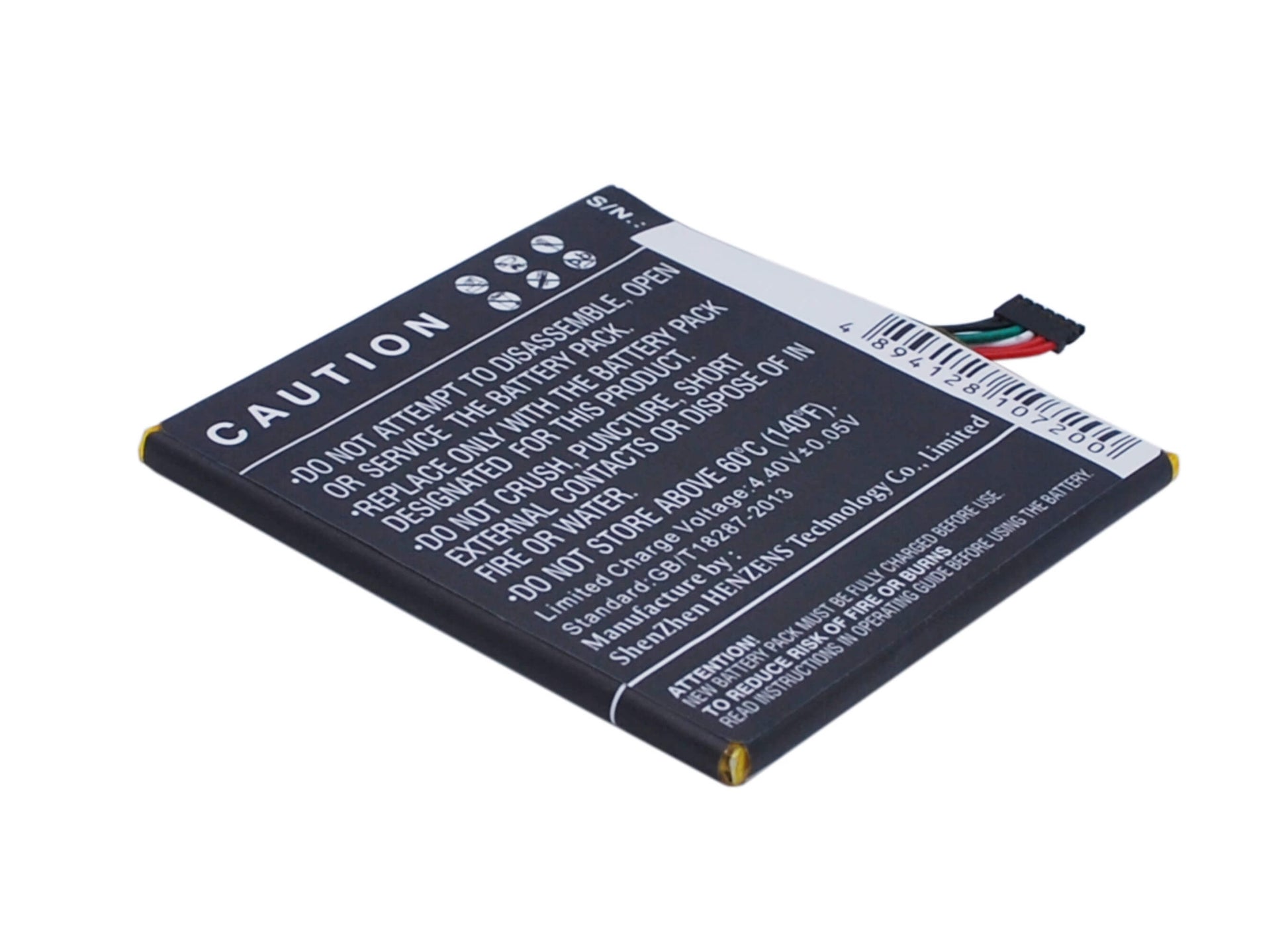 3.85V, 2400mAh, Li-Polymer Battery fits Htc, 0p9fh100, 0pfh110, 9.24Wh