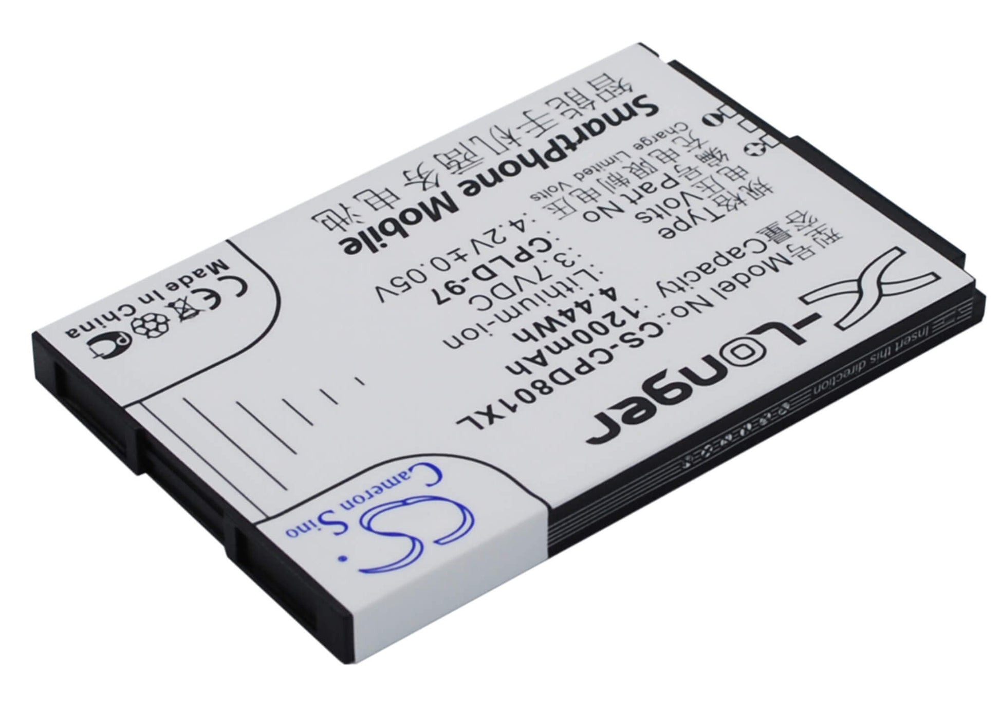 3.7V, 1200mAh, Li-ion Battery fits Coolpad, 8010, 4.44Wh